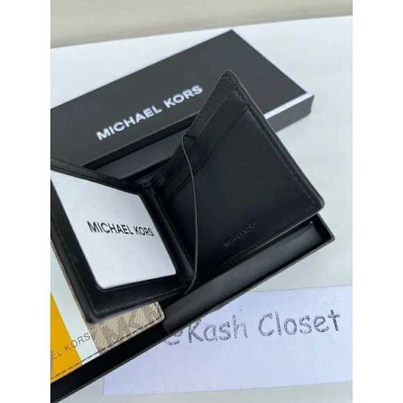 Michael kors Men Wallet Card Case Gift box set Butter - Picture 6 of 8